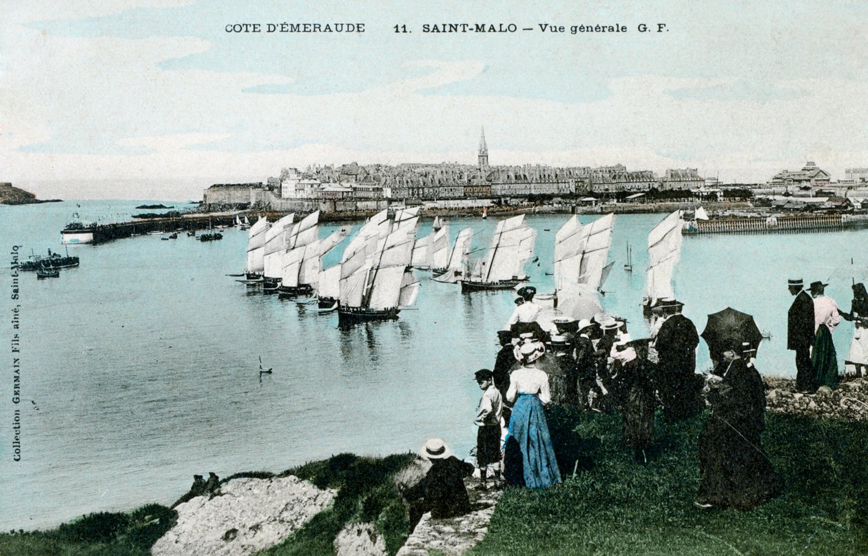 Vista geral de Saint Malo, Bretanha, França, século XX de Unbekannt