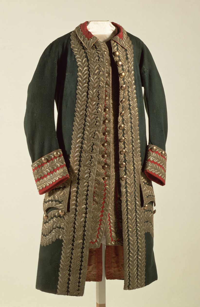 Uniforme do General, pertencente a Alexander Suvorov (1729-1800), final do século XVIII (tecido de lã e seda decorado com fio de ouro) de Unbekannt
