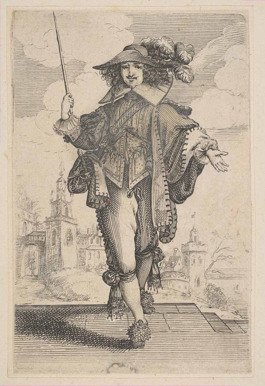 Cavalheiro segurando uma colheita, 1629. de Unbekannt