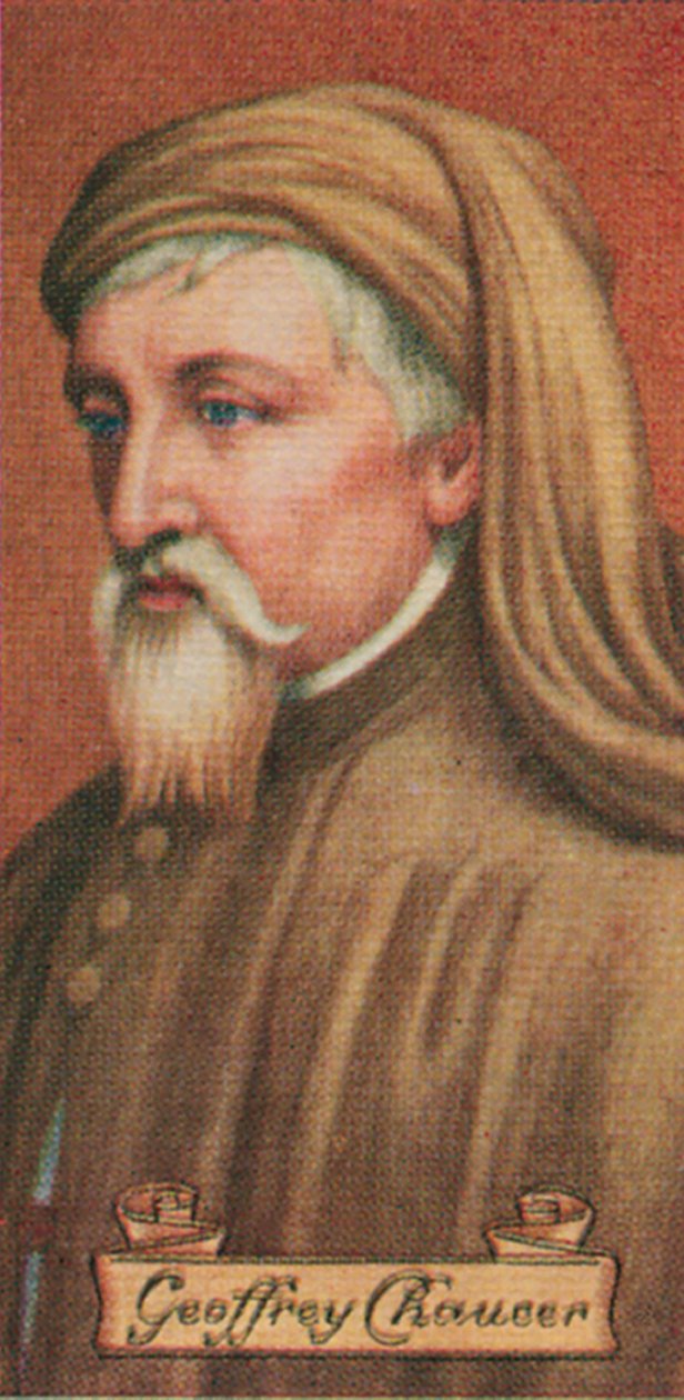Geoffrey Chaucer, tirado de uma série de cartões de cigarro, 1935 de Unbekannt