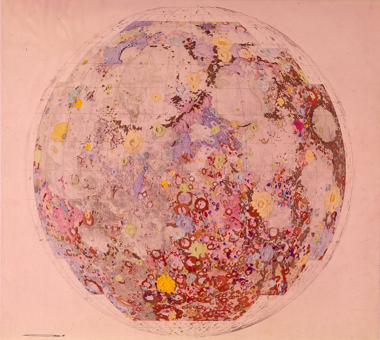 Mapa geológico da lua, 1967 de Unbekannt