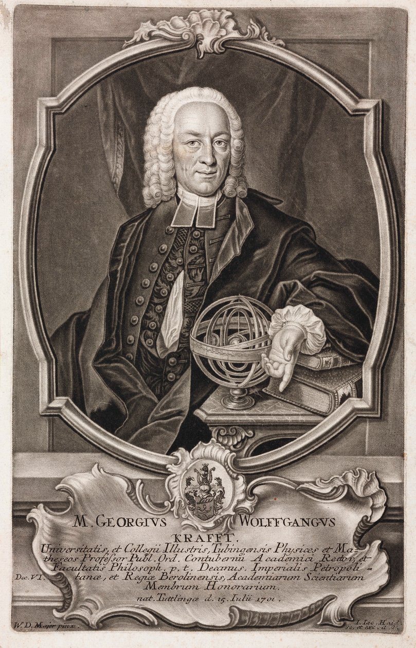 Georg Wolfgang Krafft, matemático alemão de Unbekannt