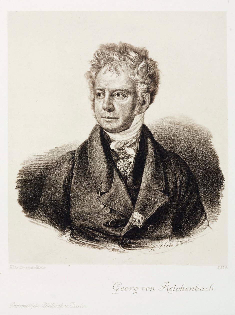 Georg von Reichenbach, engenheiro e fabricante alemão de instrumentos, c 1820 de Unbekannt