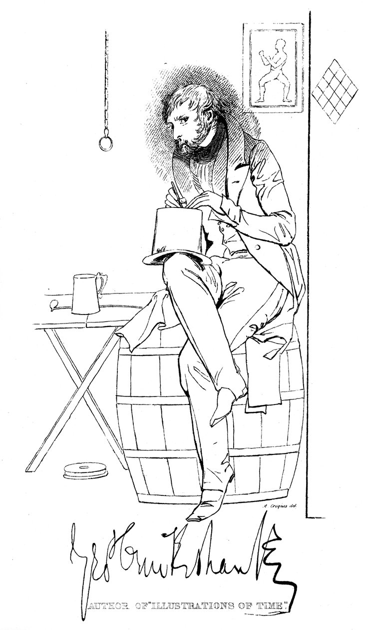 George Cruikshank 1792-1878, caricaturista inglês e ilustrador de livros, século XIX de Unbekannt
