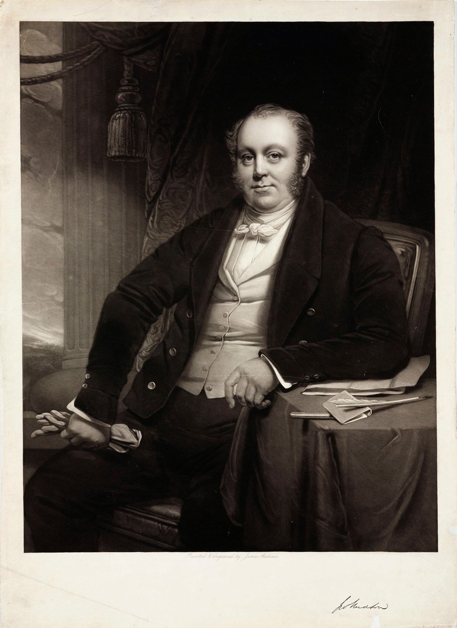 George Hudson, presidente dos caminhos-de-ferro ingleses, c 1850 de Unbekannt