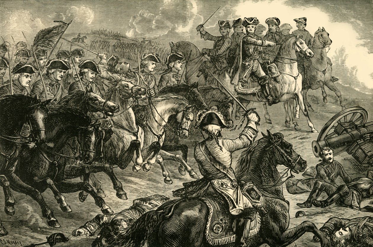 George II, na Batalha de Dettingen, 27 de junho de 1743, 1890. de Unbekannt