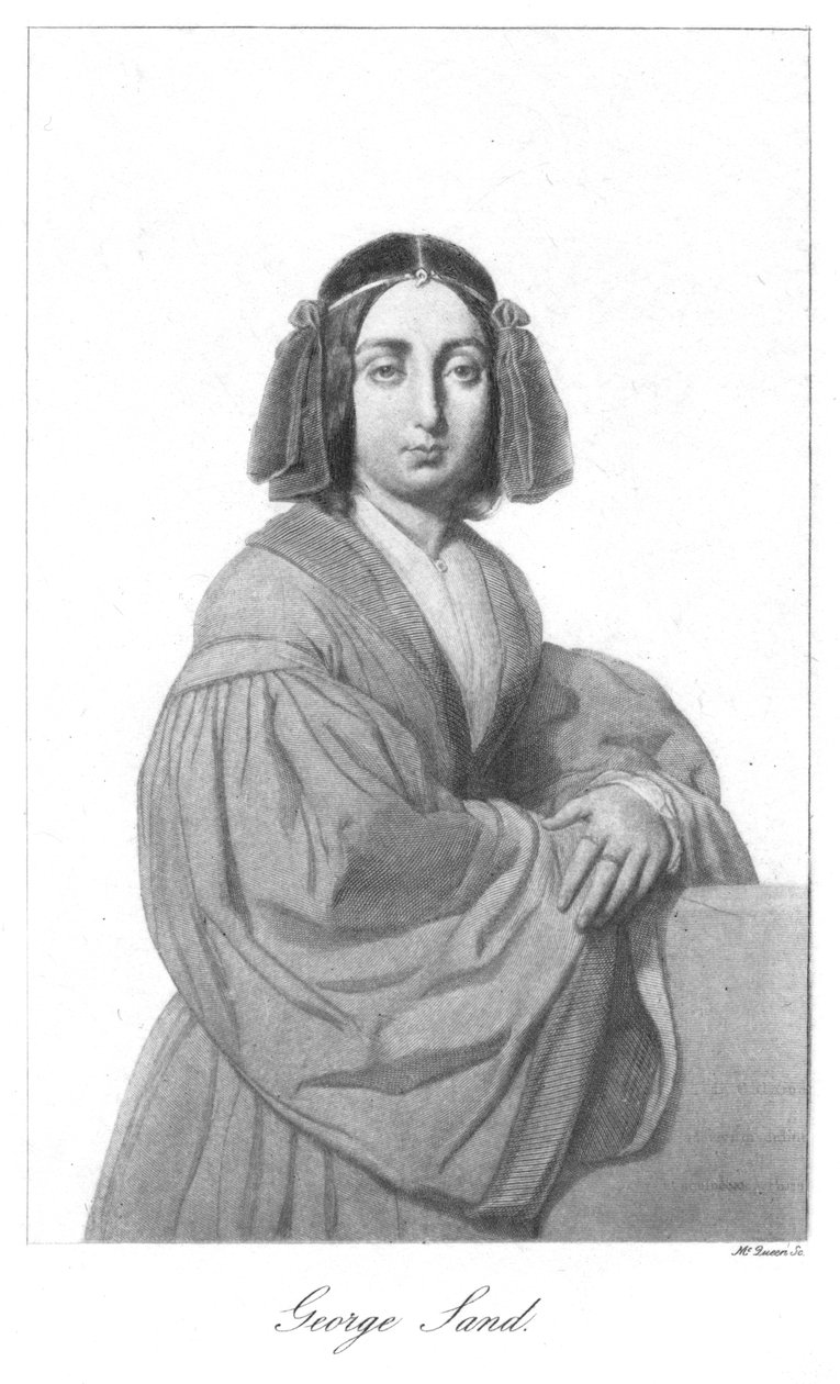 George Sand, romancista romântico francês, meados do século XIX de Unbekannt