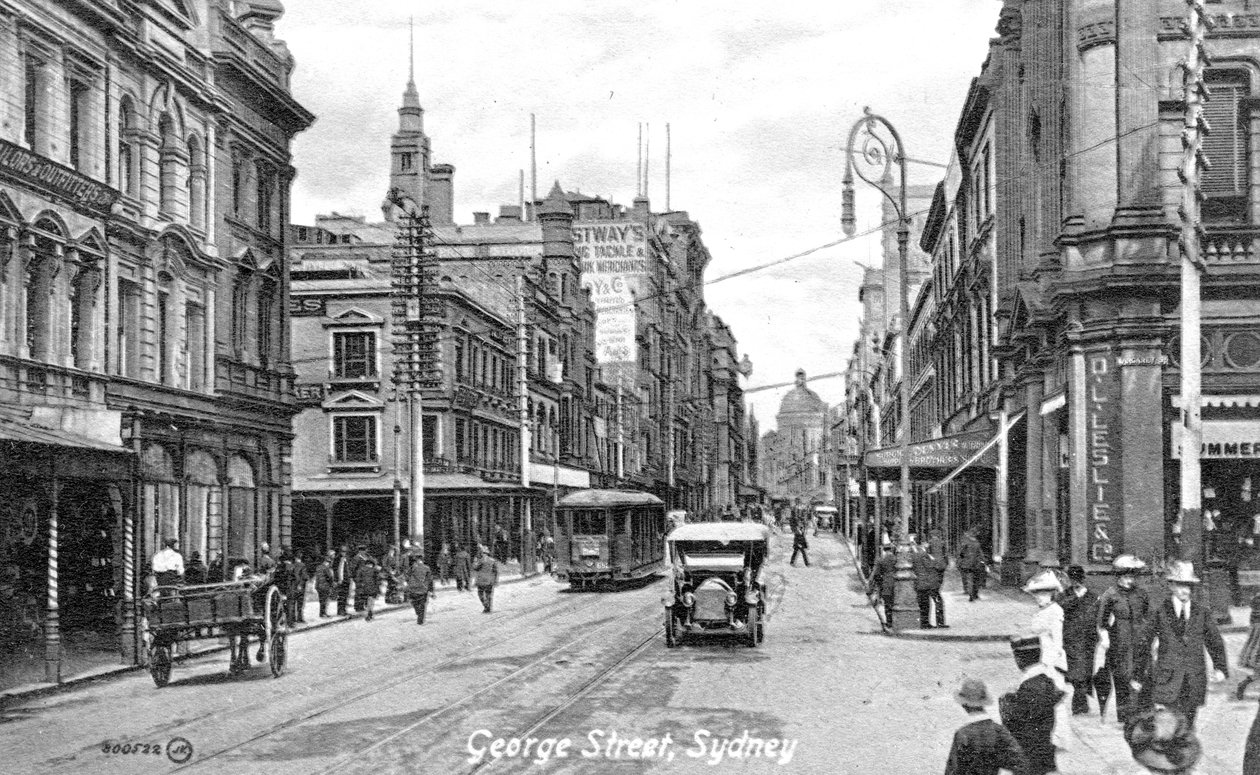 George Street, Sydney, Austrália, c1900s de Unbekannt