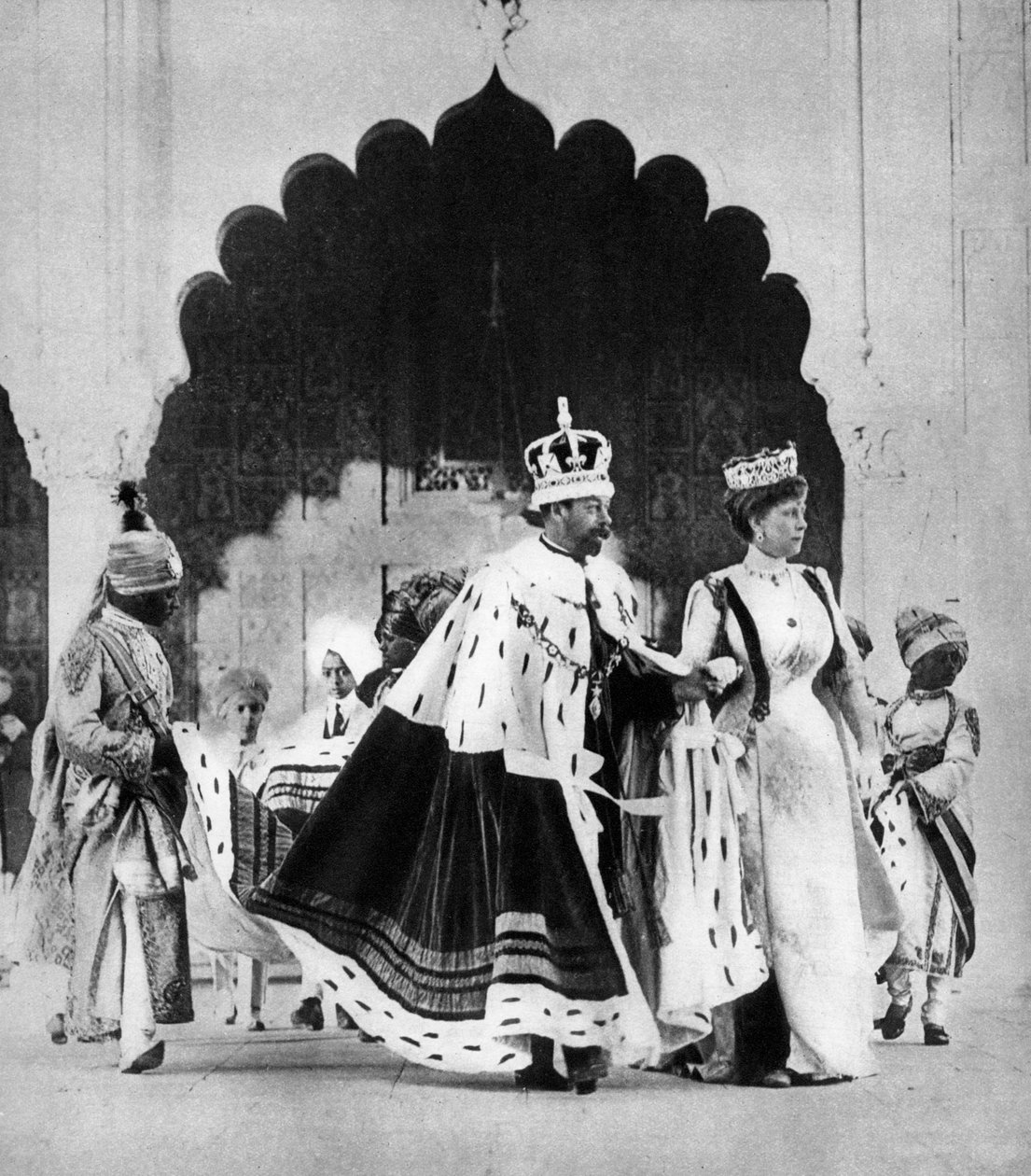 George V e Queen Mary em Delhi, Índia, 1911, 1935 de Unbekannt