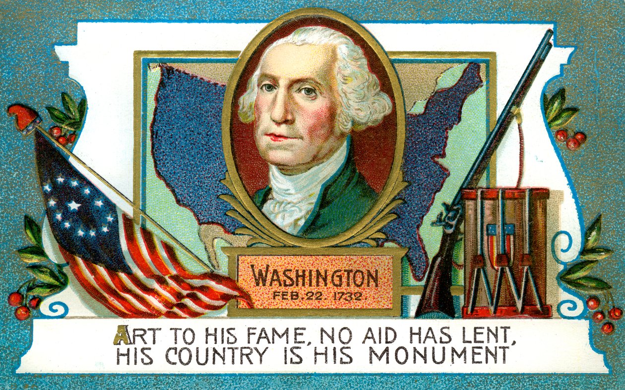 George Washington 1732-1799, presidente americano, século XVIII de Unbekannt