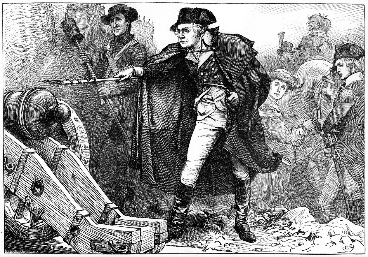 George Washington no cerco de Yorktown, Virgínia, 1781 c1880 de Unbekannt