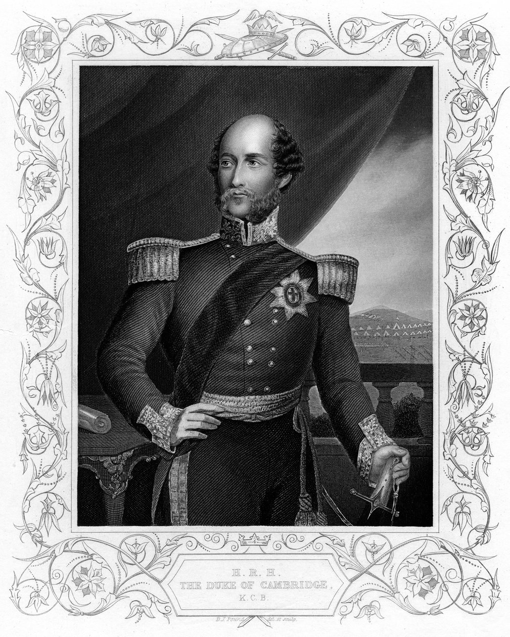 George William Frederick Charles, 2º Duque de Cambridge, soldado britânico, c1856 de Unbekannt