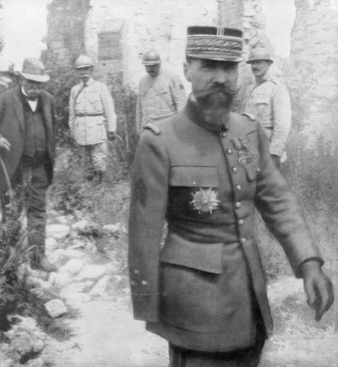 Georges Clemenceau e General Gouraud, 6 de julho de 1918 de Unbekannt