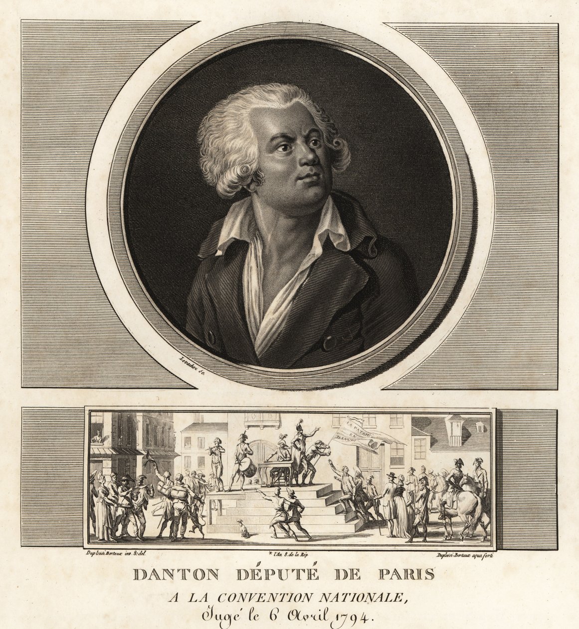 Georges Danton, Deputado de Paris na Convenção Nacional, executado 1794 de Unbekannt