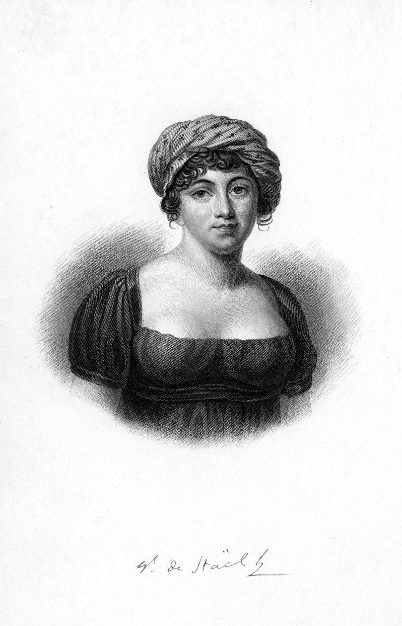 Germaine de Stael, escritora francesa, romancista e propagandista política nascida em Paris, 1843 de Unbekannt