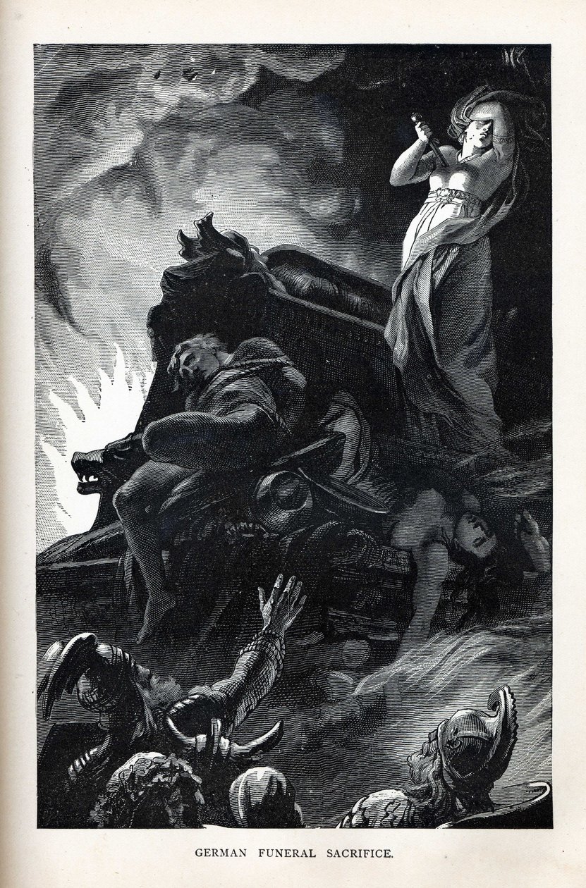 Sacrifício fúnebre alemão, 1882 de Unbekannt