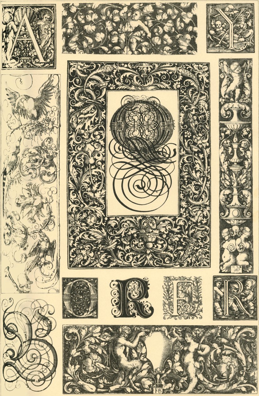Ornamentos tipográficos renascentistas alemães, 1898. de Unbekannt