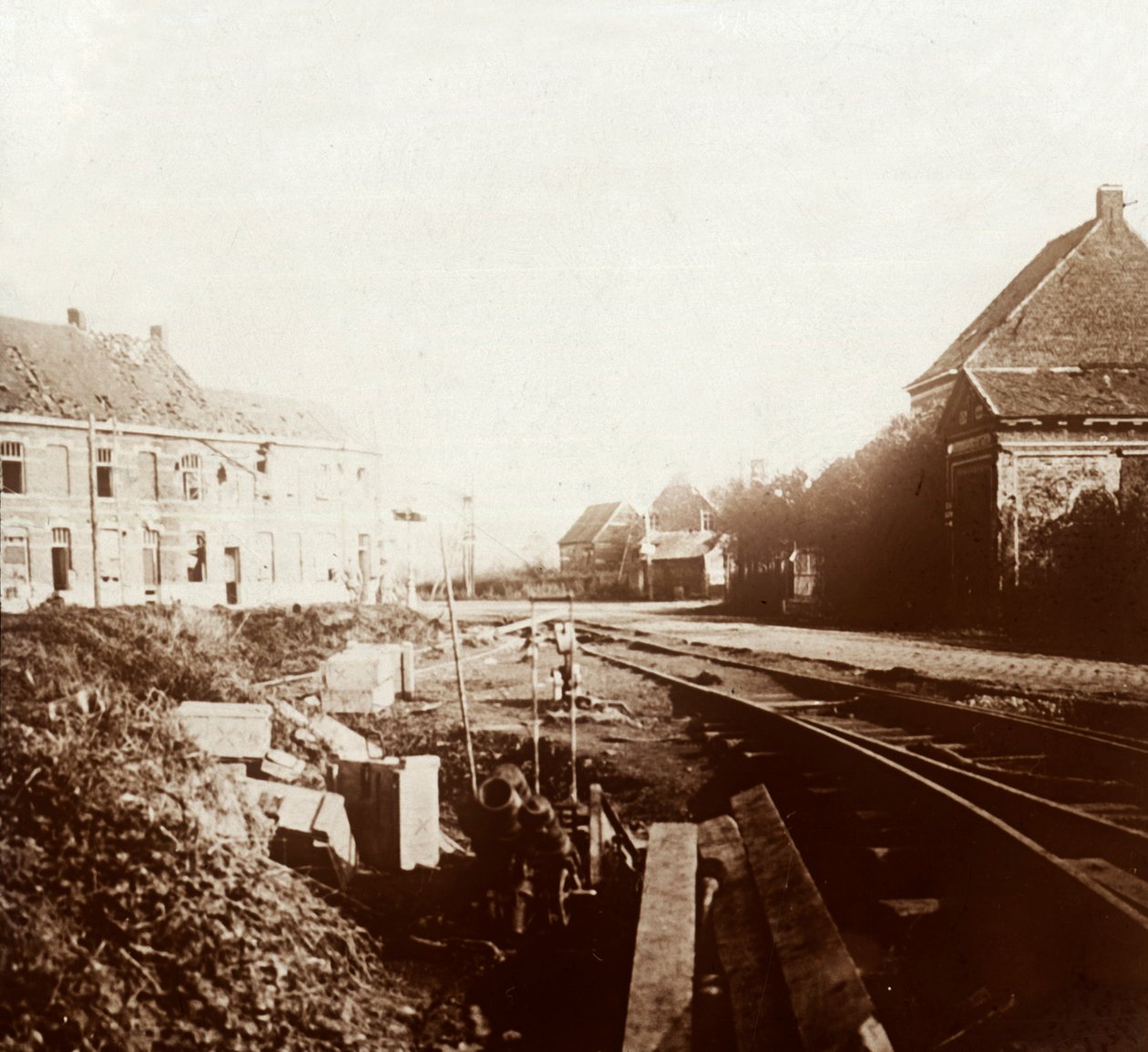 Canhões alemães, Roeselare, Flandres, Bélgica, c1914-c1918 de Unbekannt