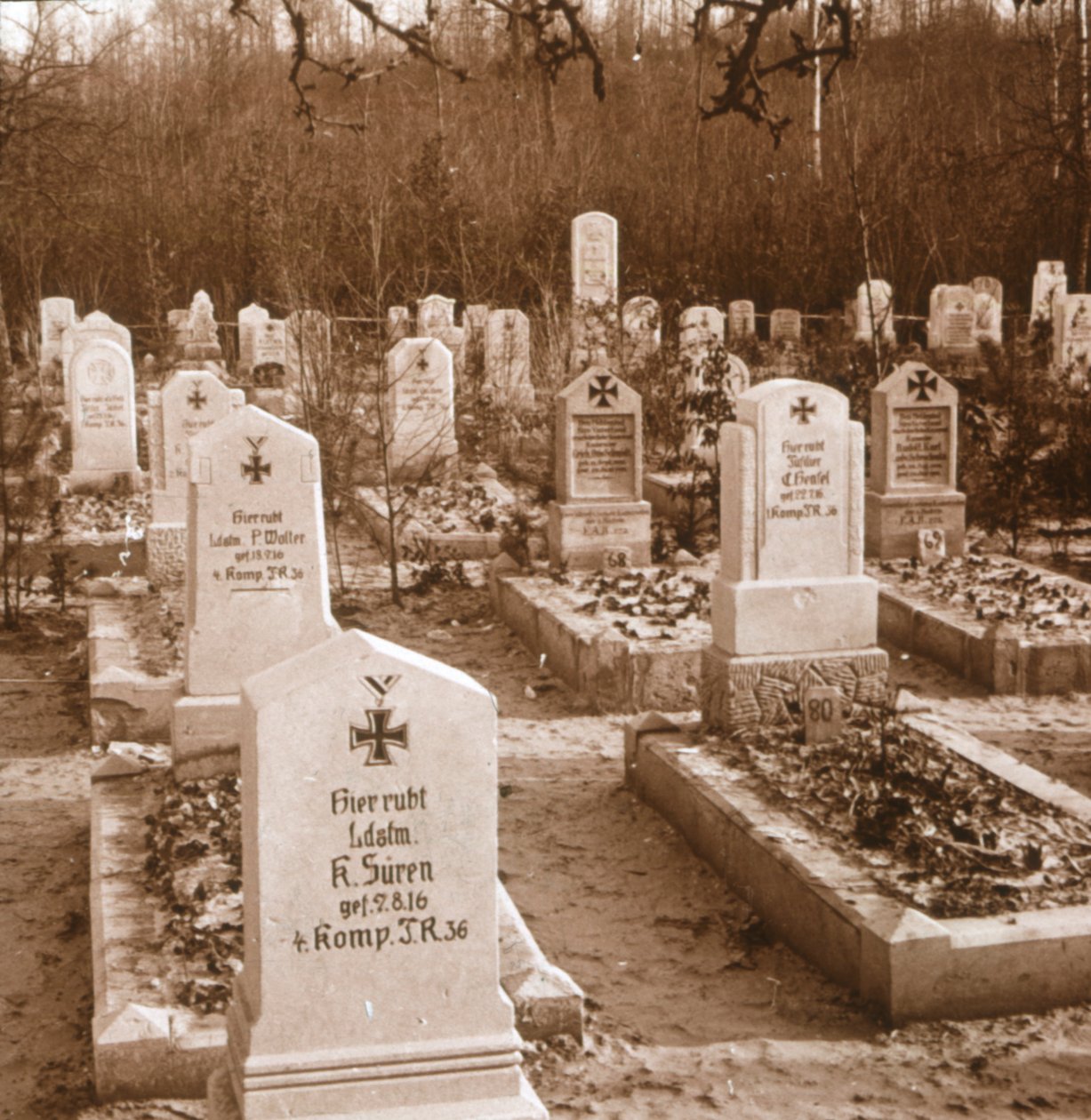Cemitério alemão, Carlepont, norte, frança, c1914-c1918 de Unbekannt
