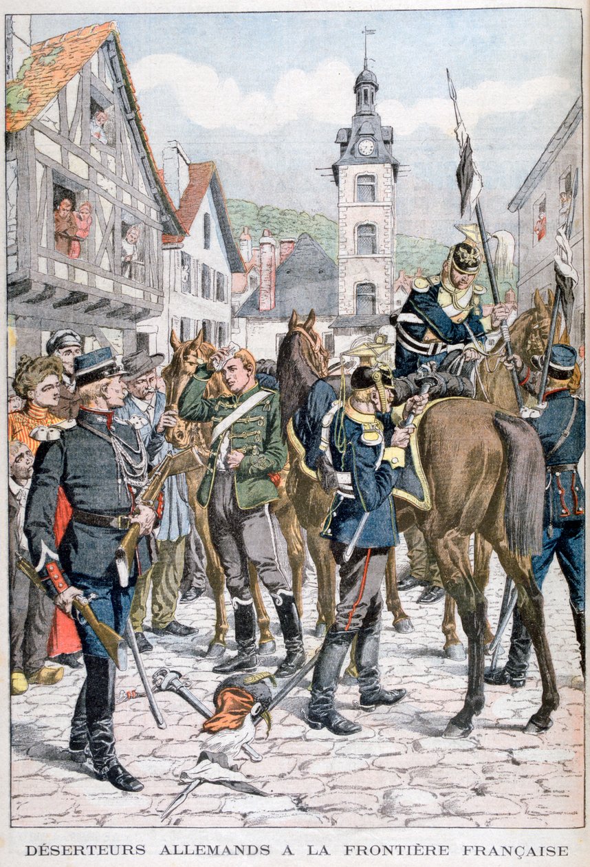 Desertores alemães na fronteira francesa, 1903 de Unbekannt