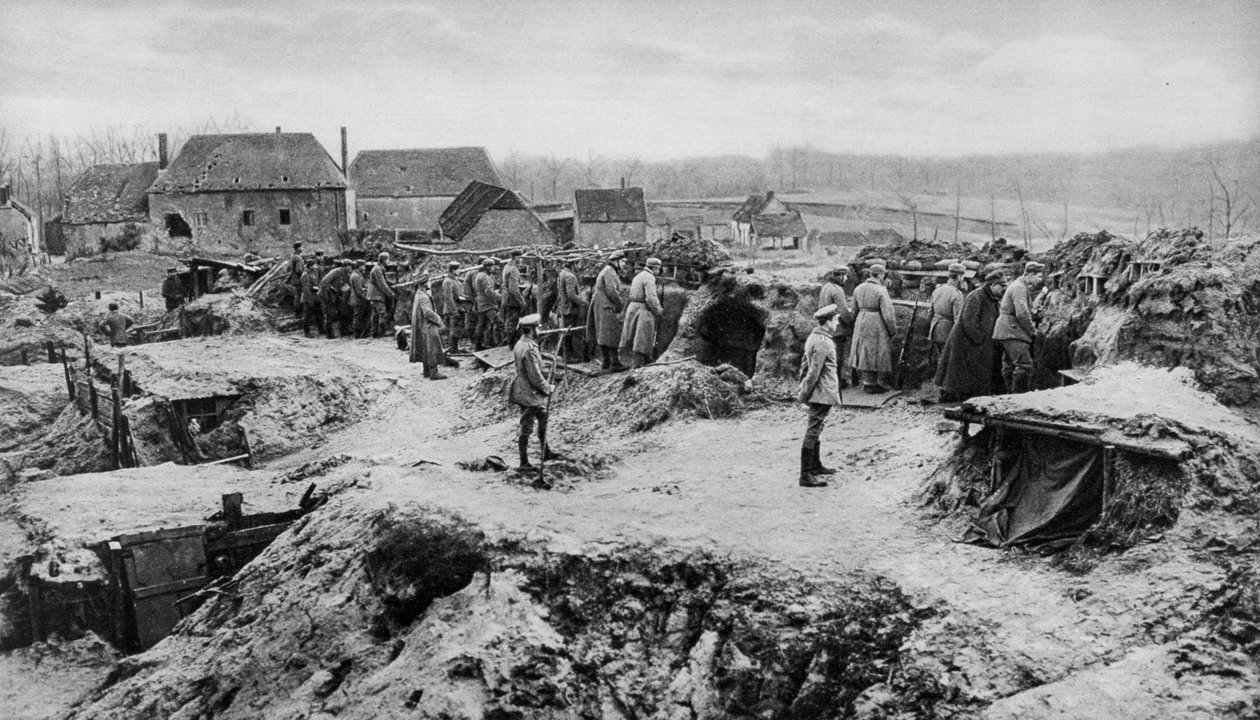 Abrigos de infantaria alemães, Primeira Guerra Mundial, 1915 de Unbekannt