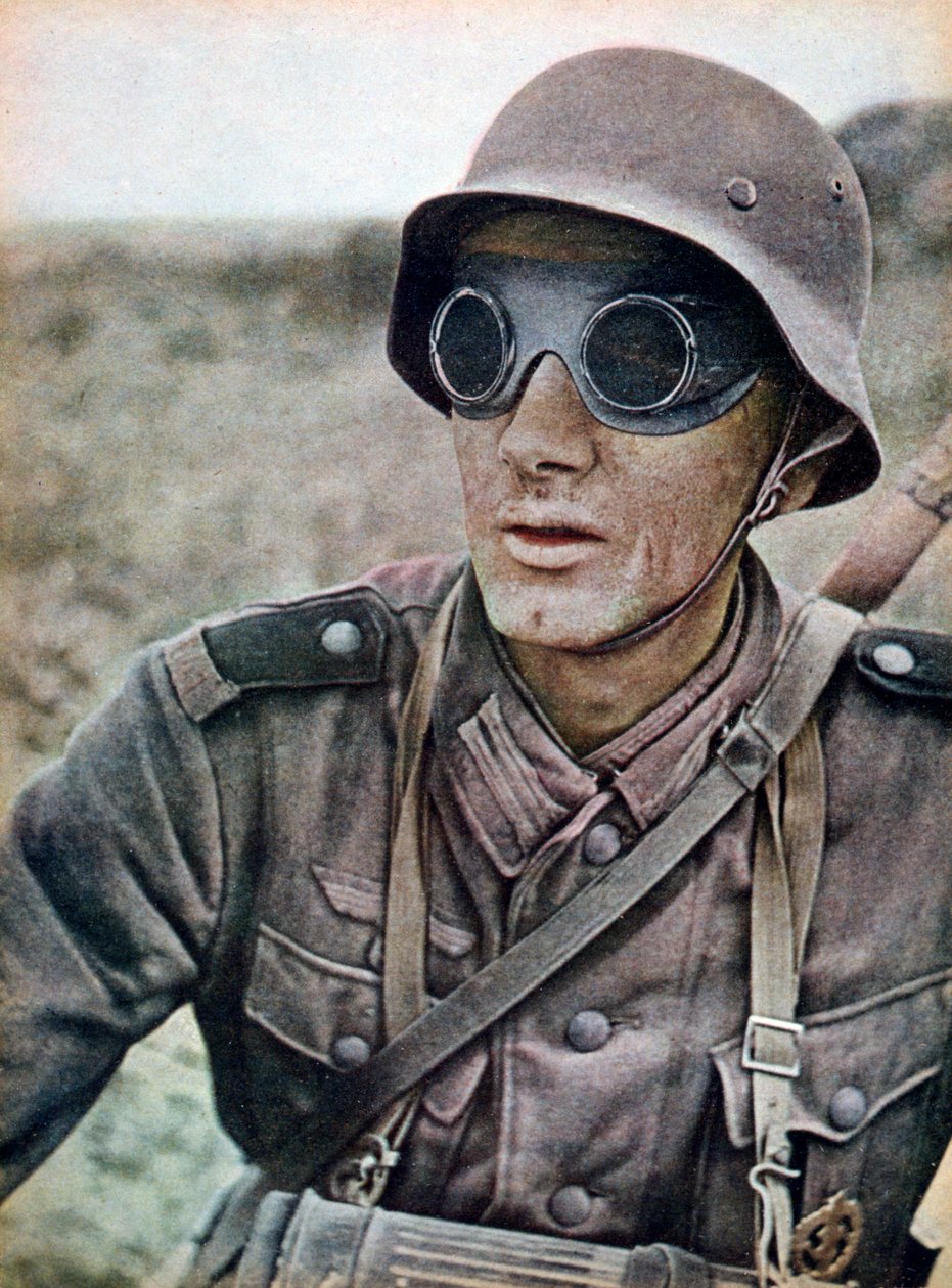 Soldado alemão em direção ao leste, Rússia, 1942 de Unbekannt