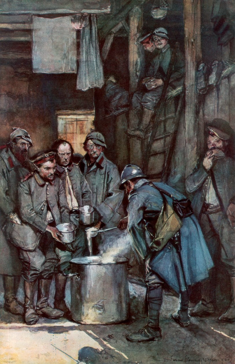 Prisioneiros alemães em Souville, Verdun, França, 26 de março de 1916, 1926 de Unbekannt