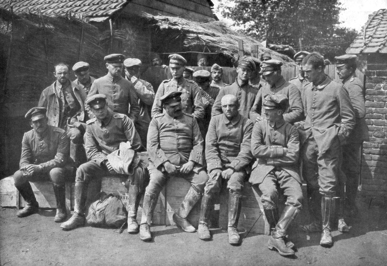 Prisioneiros de guerra alemães, Ypres, Bélgica, 1914 de Unbekannt