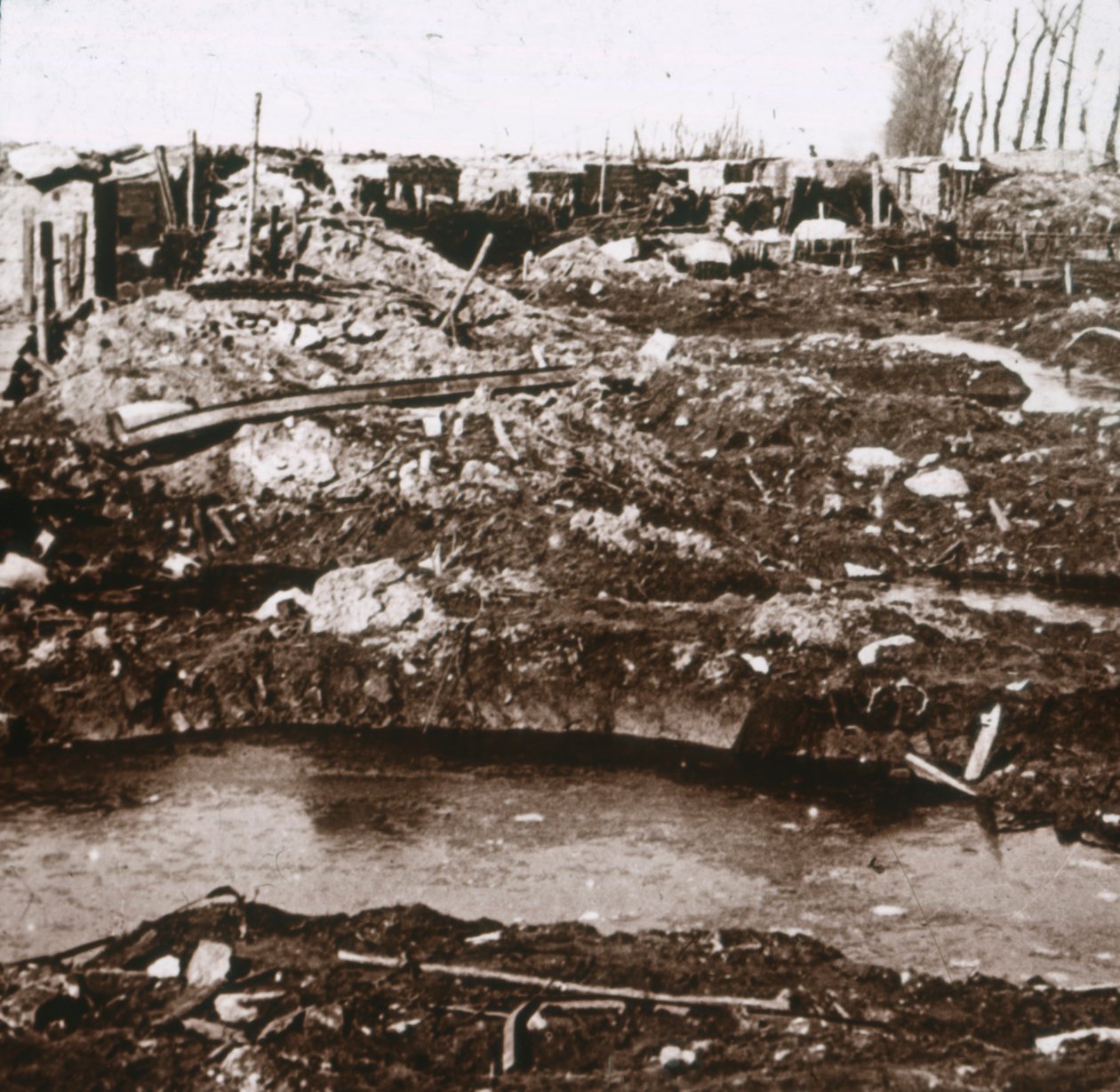 Abrigo alemão, Noordschote, Flandres, Bélgica, c1914-c1918 de Unbekannt