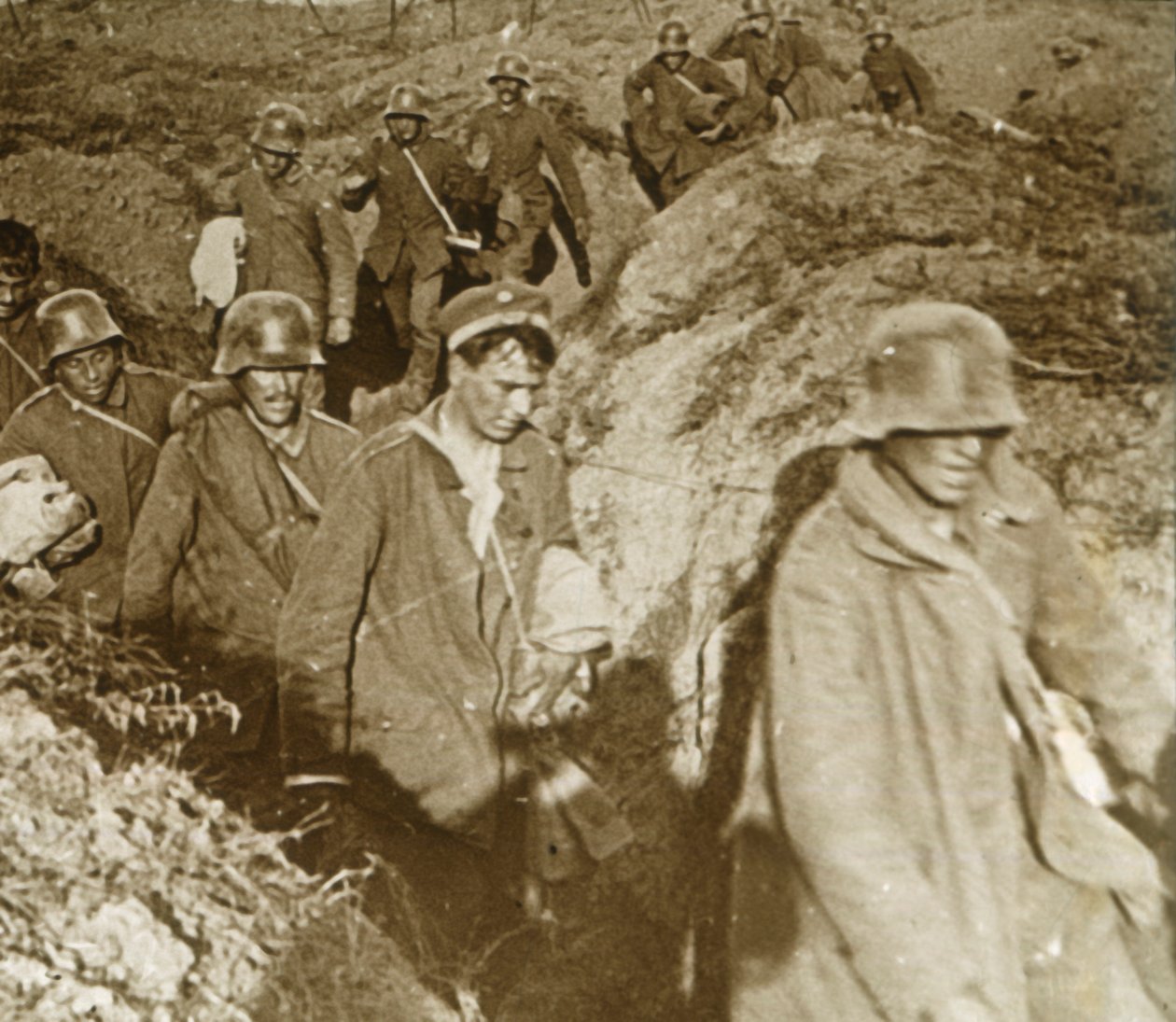 Soldados alemães, Bois des Chevaliers, Vaux, norte da França, c1914-c1918 de Unbekannt