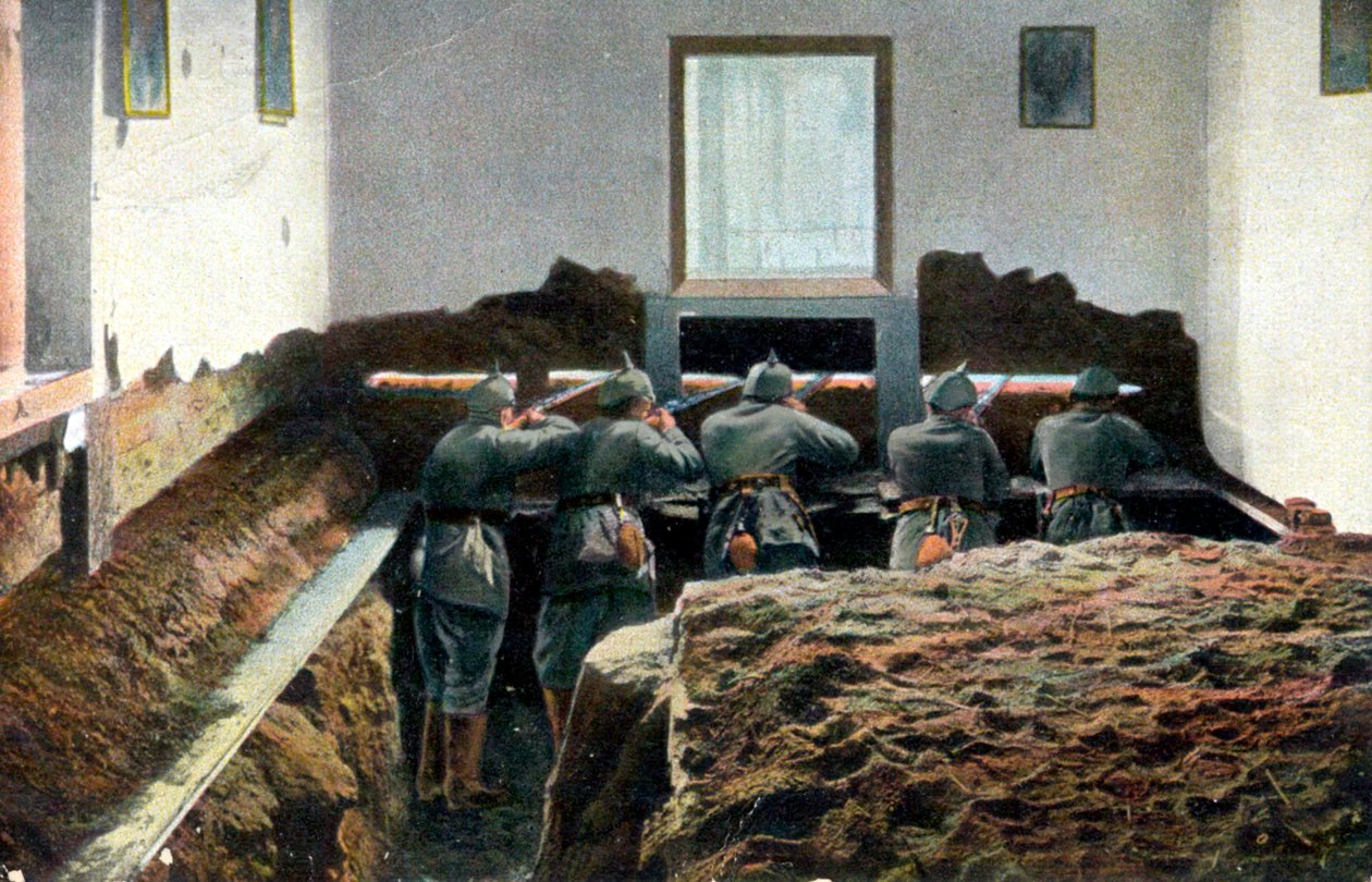 Soldados alemães durante a Primeira Guerra Mundial, c1916 de Unbekannt