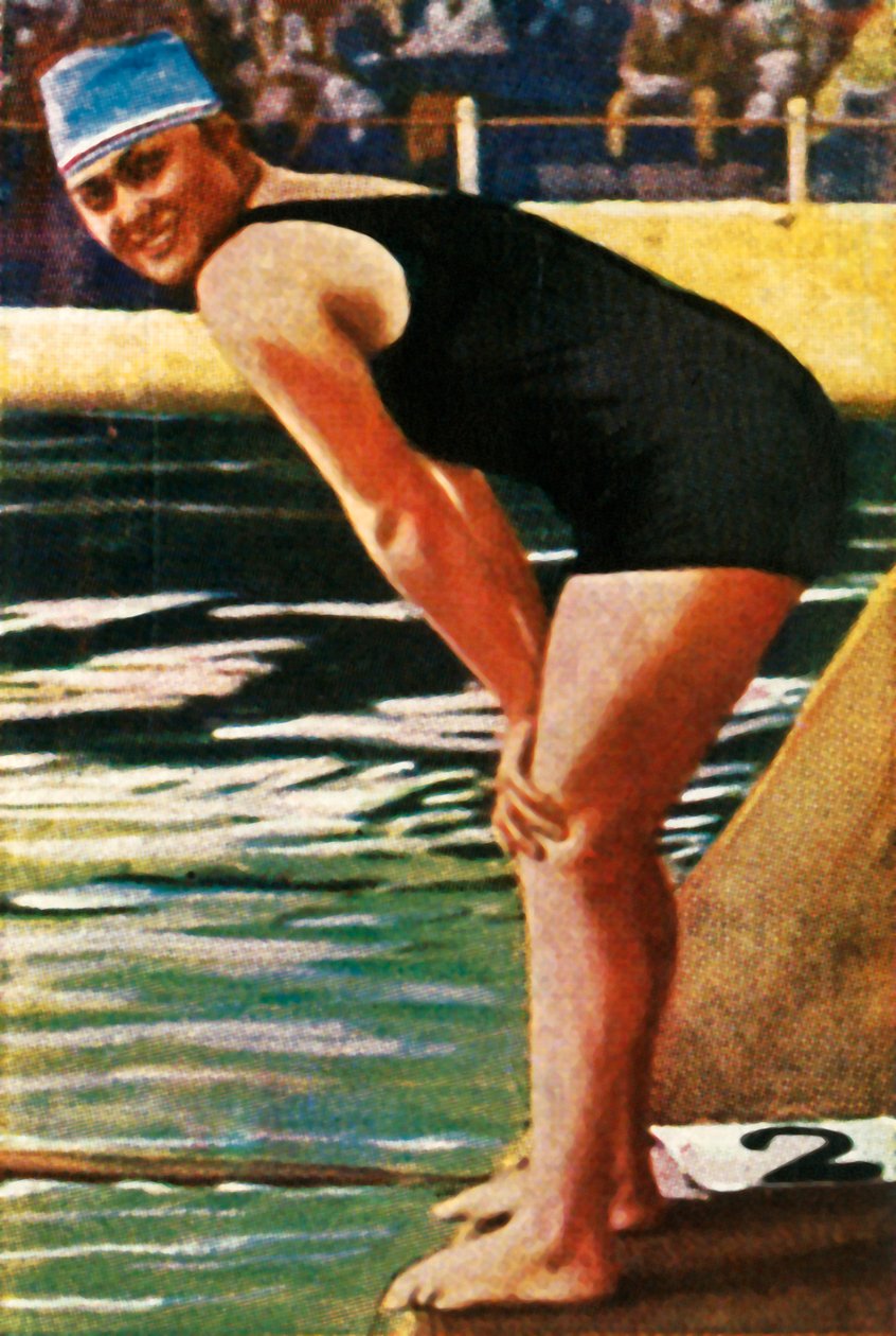 Nadadora alemã Hilde Schrader, 1928. de Unbekannt