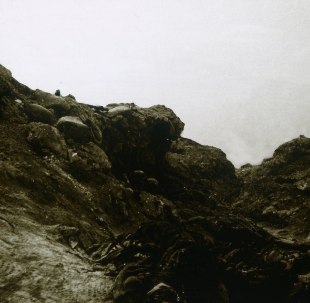 Trincheira alemã, Combles, norte da França, c1914-c1918 de Unbekannt