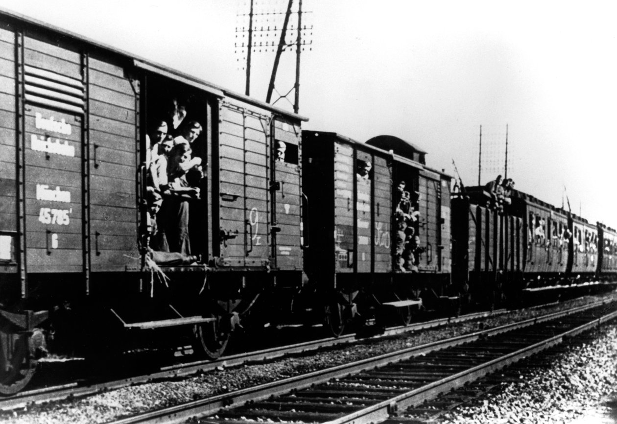 Tropas alemãs que chegam de trem, Paris, agosto de 1940 de Unbekannt