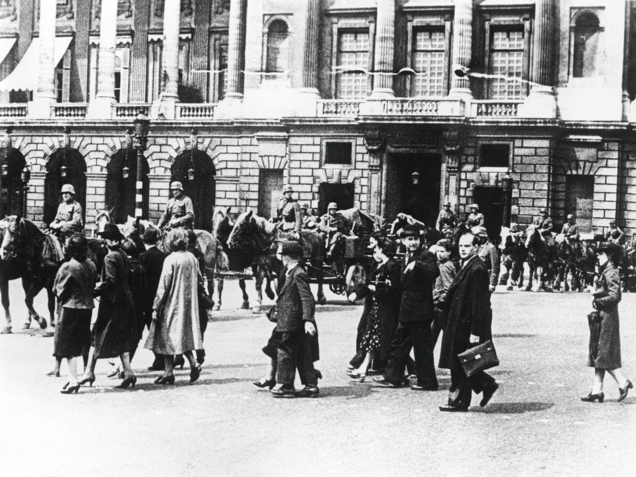 Tropas alemãs em Paris ocupada, junho de 1940 de Unbekannt