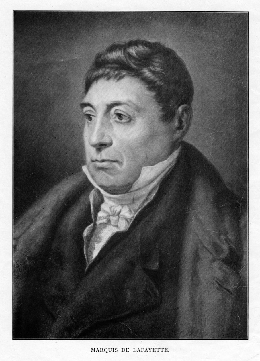 Gilbert du Motier, marquês de Lafayette, líder militar e estadista francês, século 20 de Unbekannt
