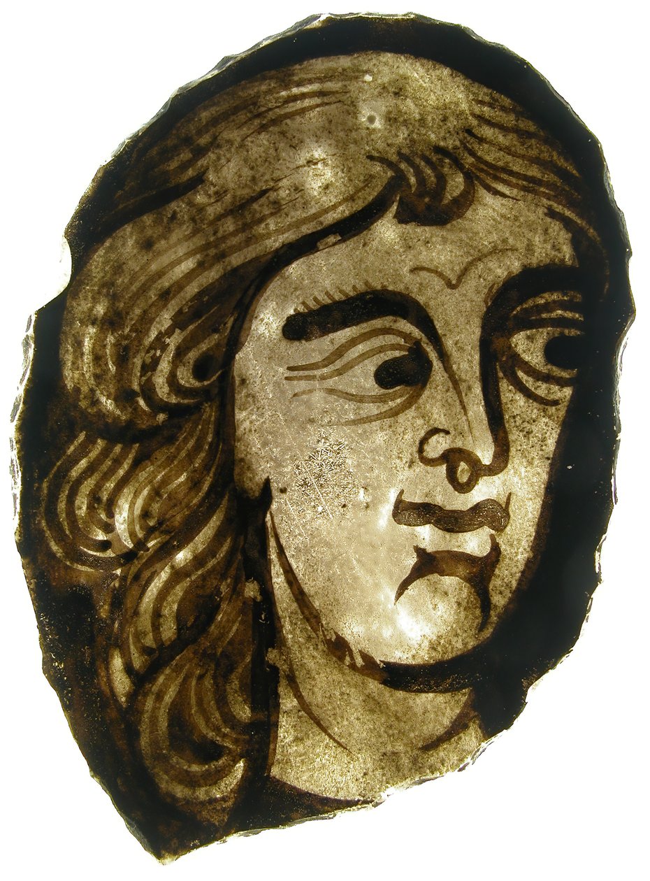 Fragmento de vidro, francês, século XIII-XIV. de Unbekannt