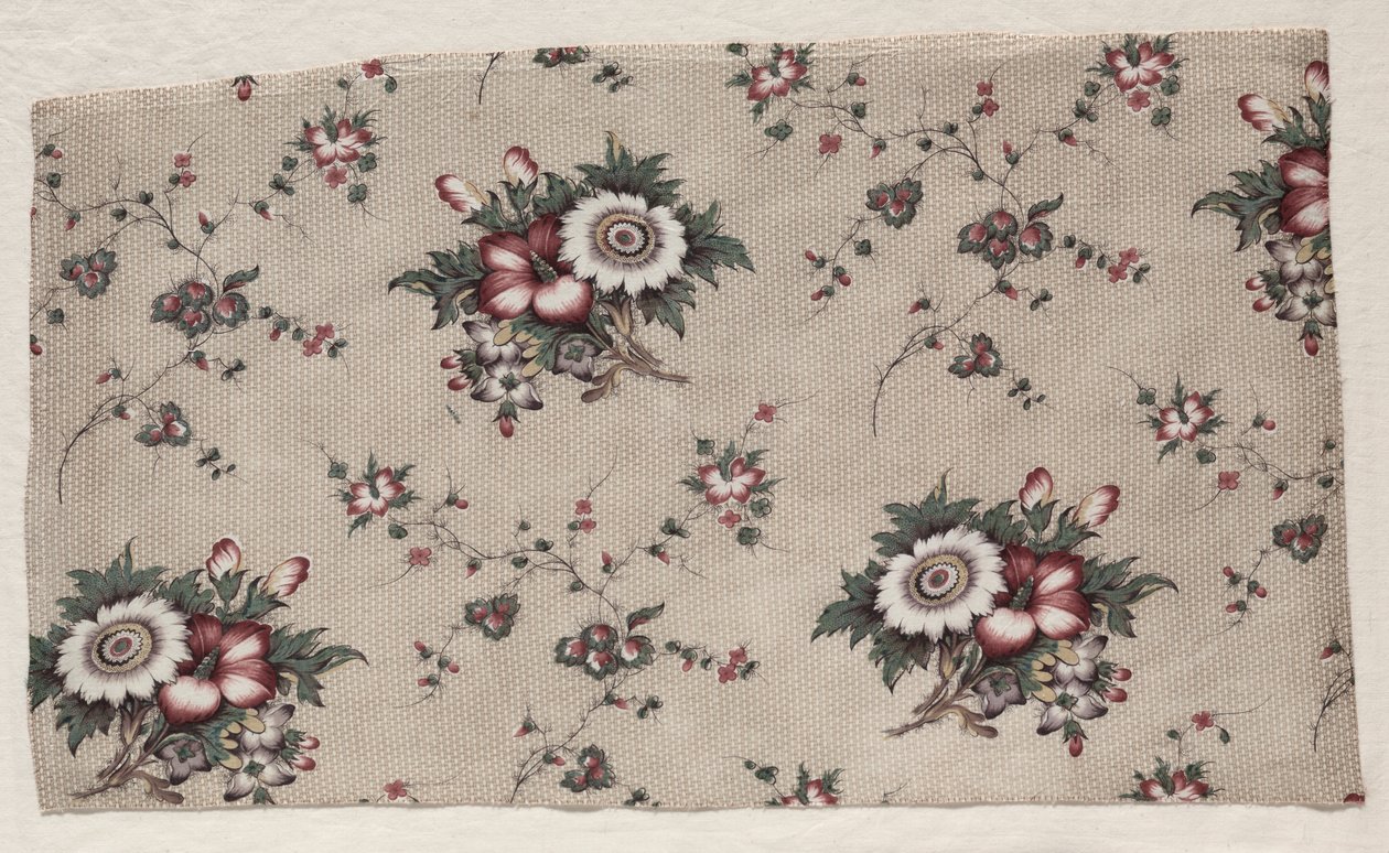 Fragmento de Chintz Vitrificado, c. 1830 de Unbekannt