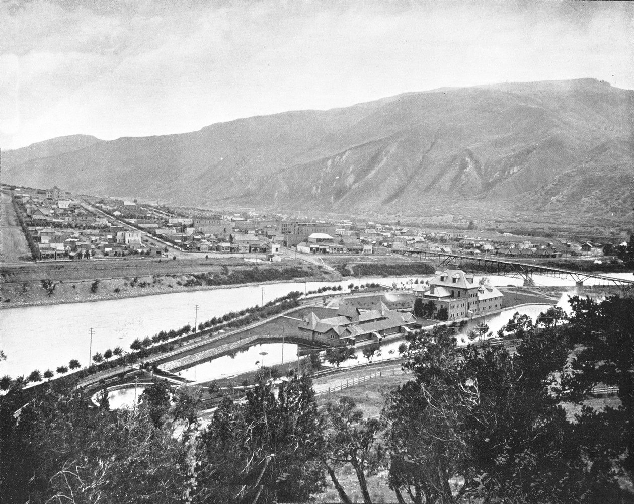Glenwood Springs e Bath-House, Colorado, EUA, c1900. de Unbekannt