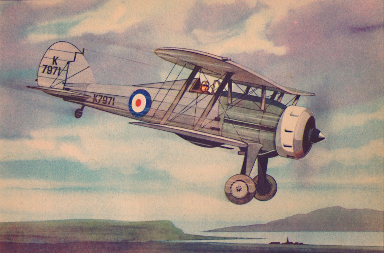 Gloster Gladiator Fighter Biplane, c1944. de Unbekannt