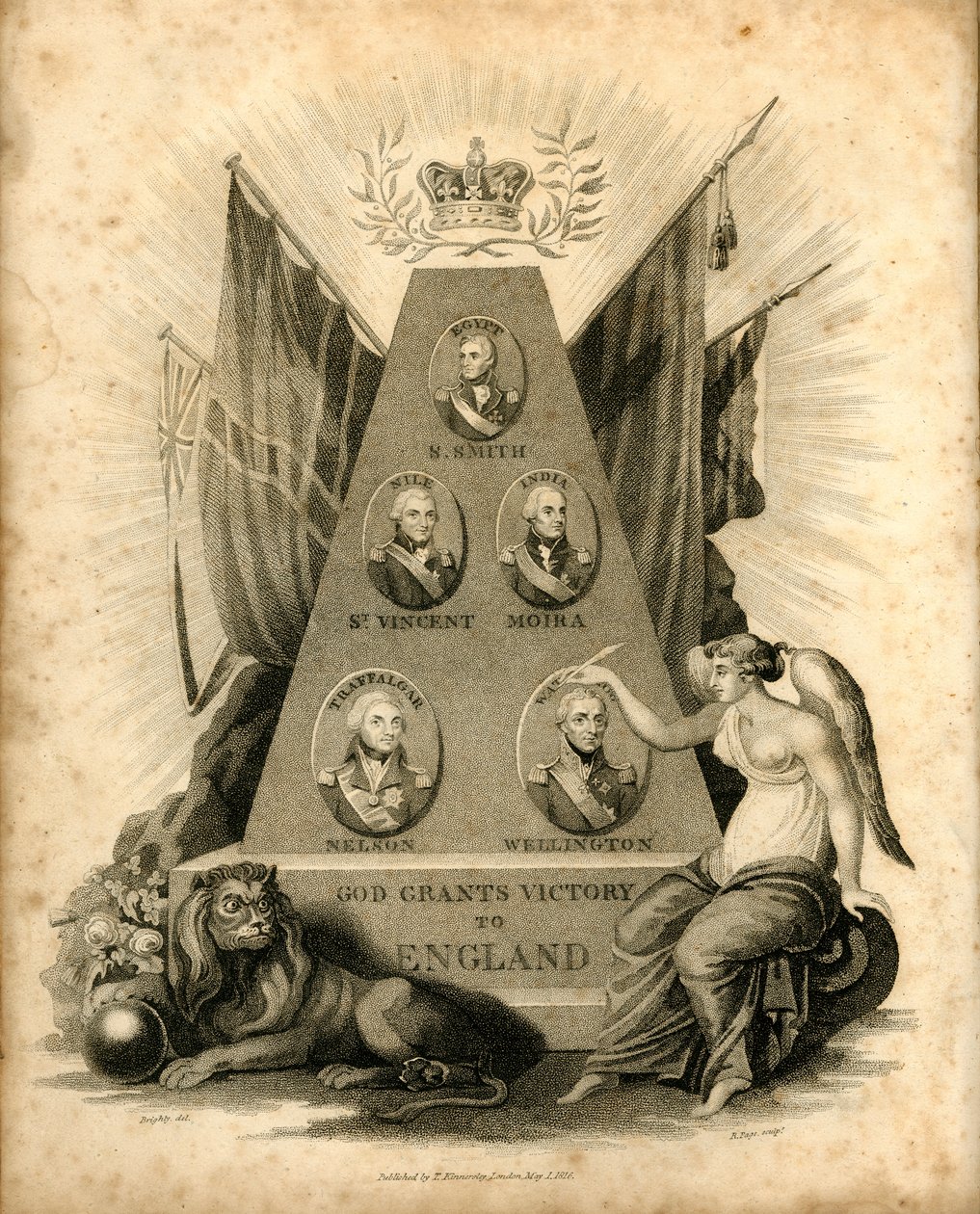 Deus concede vitória à Inglaterra, 1816. de Unbekannt