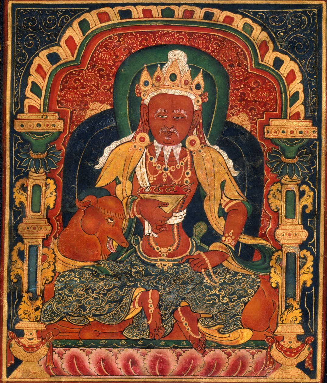 Deus do Fogo, Agni, da Mandala do Buda da Medicina de Unbekannt