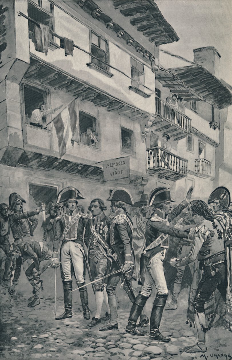 Godoy levado em custódia pelas tropas espanholas, 1896 de Unbekannt