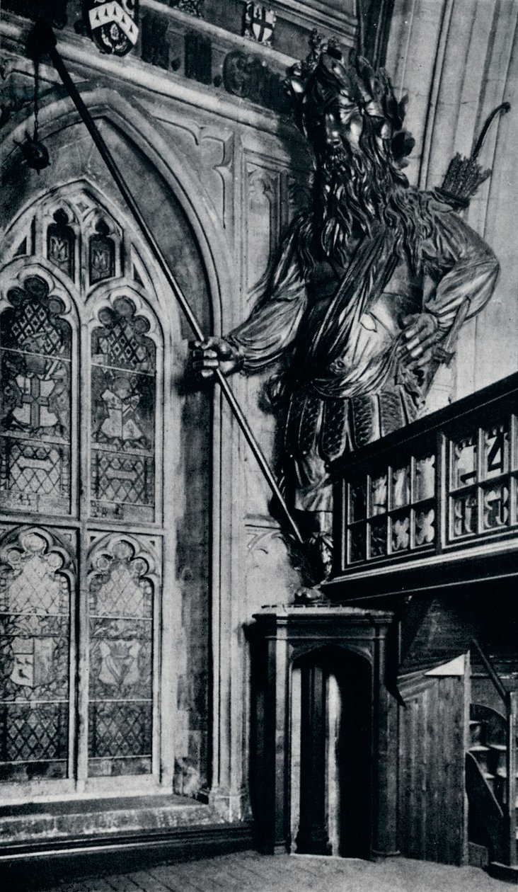 Gog Gogmagog, um dos dois gigantes da cidade queimados no incêndio do London Guildhall, 1940 de Unbekannt