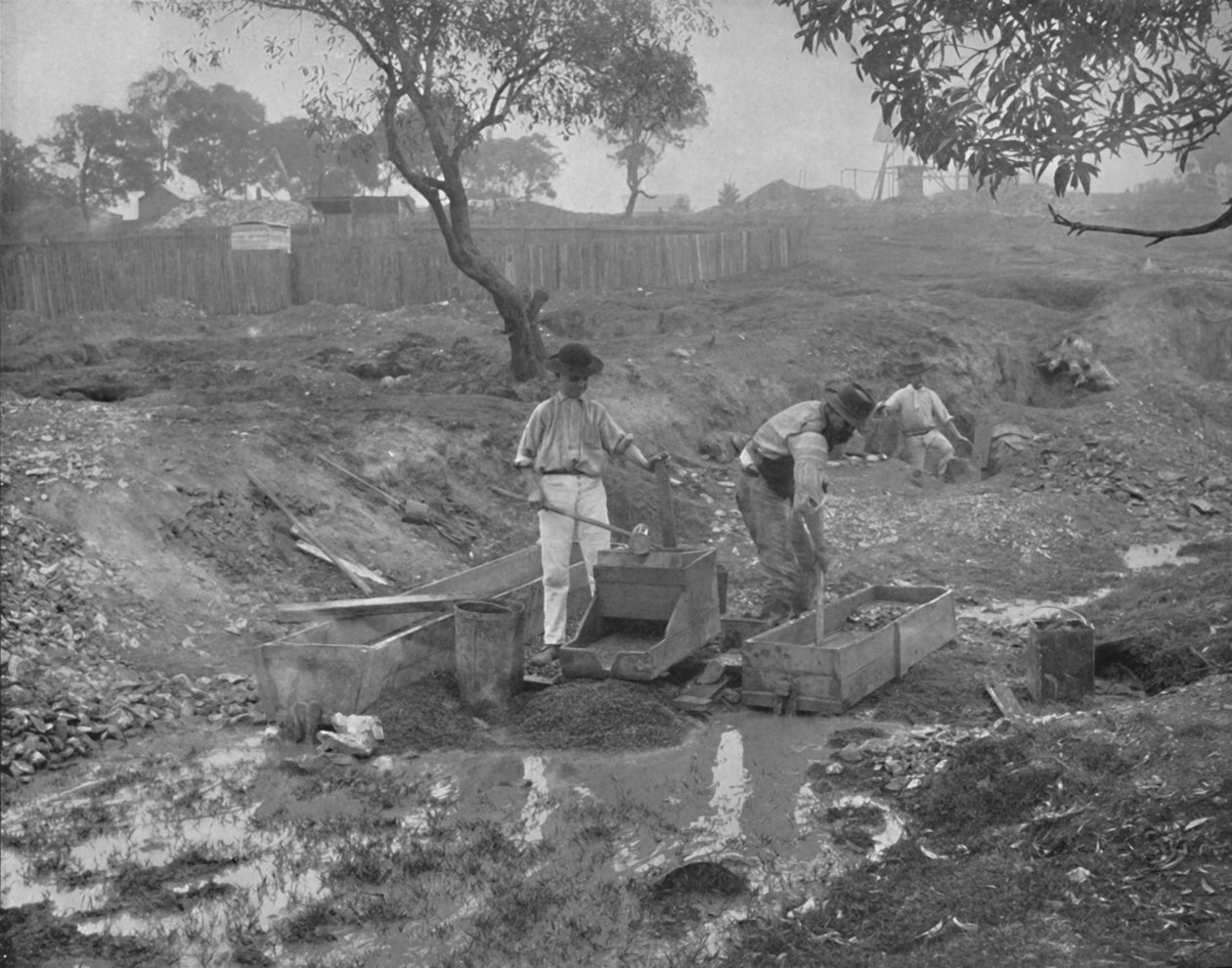 Garimpagem na Austrália, século XIX de Unbekannt