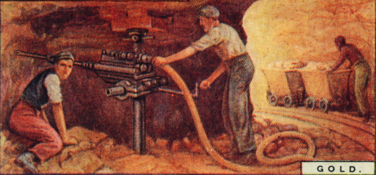 Ouro. - Drlling Blast Holes, África do Sul, 1928 de Unbekannt