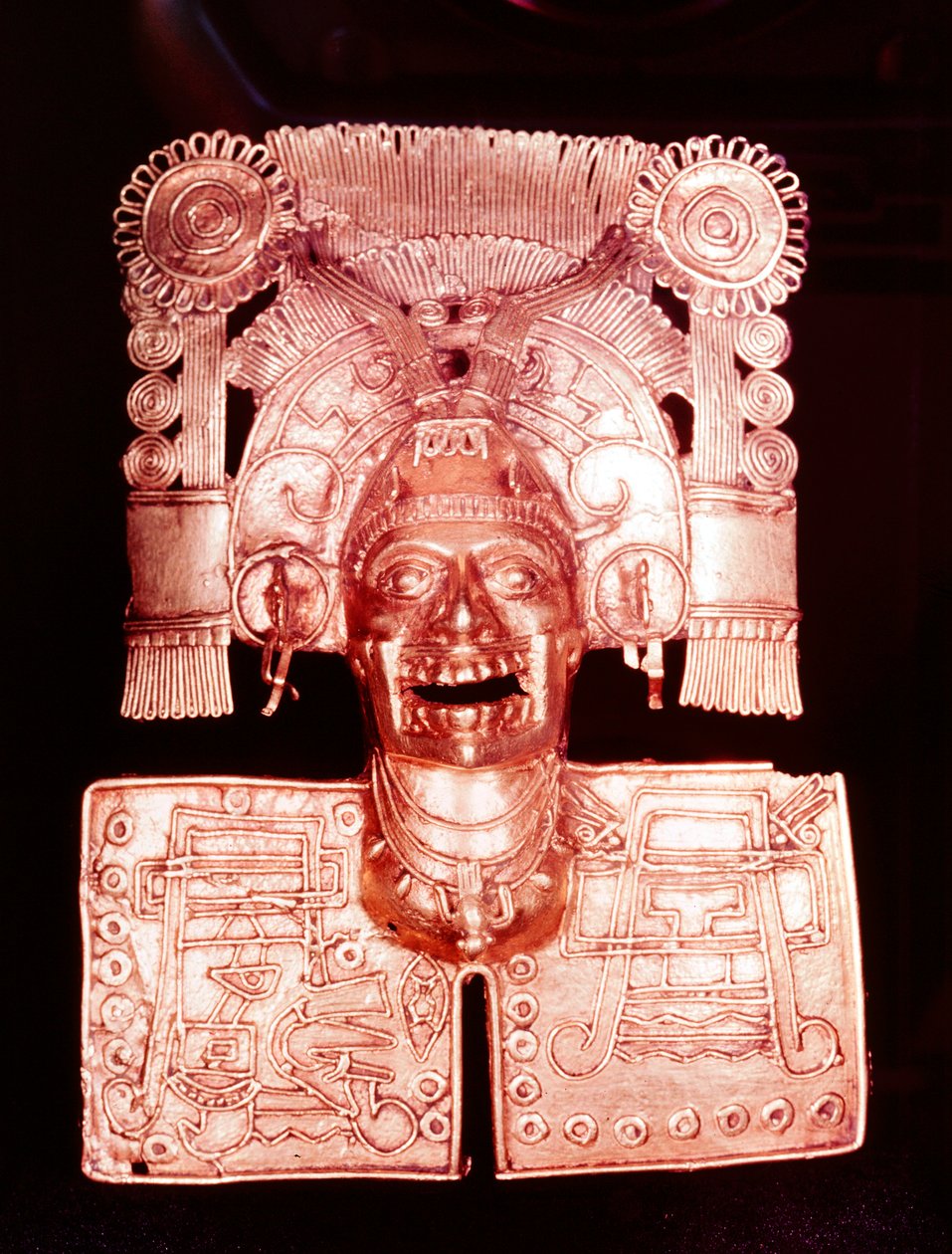 Pingente de ouro representando Mitlantecuhtli, deus asteca dos mortos, século XV de Unbekannt