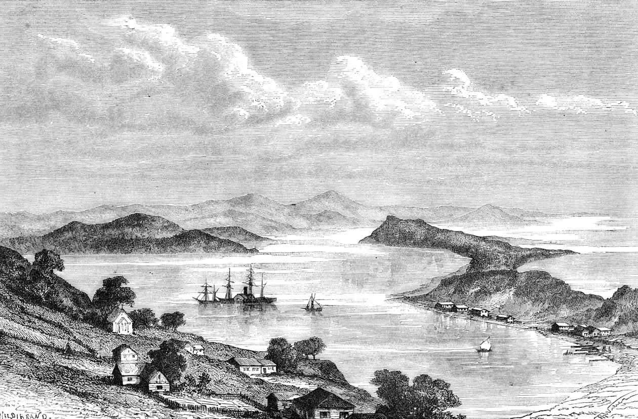 Baía Golden Horn, Rússia, 1895 de Unbekannt