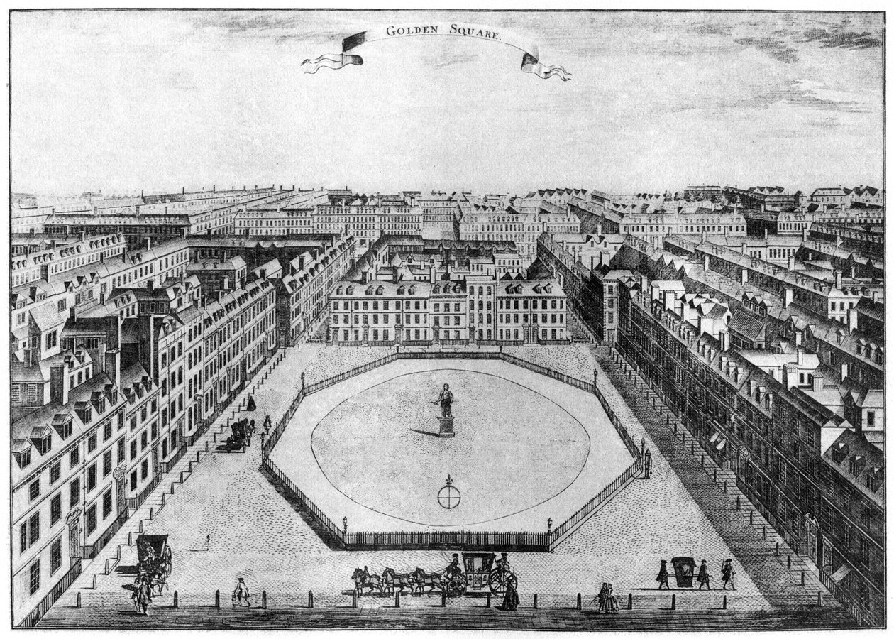Praça Dourada, Londres, século 18 1907 de Unbekannt