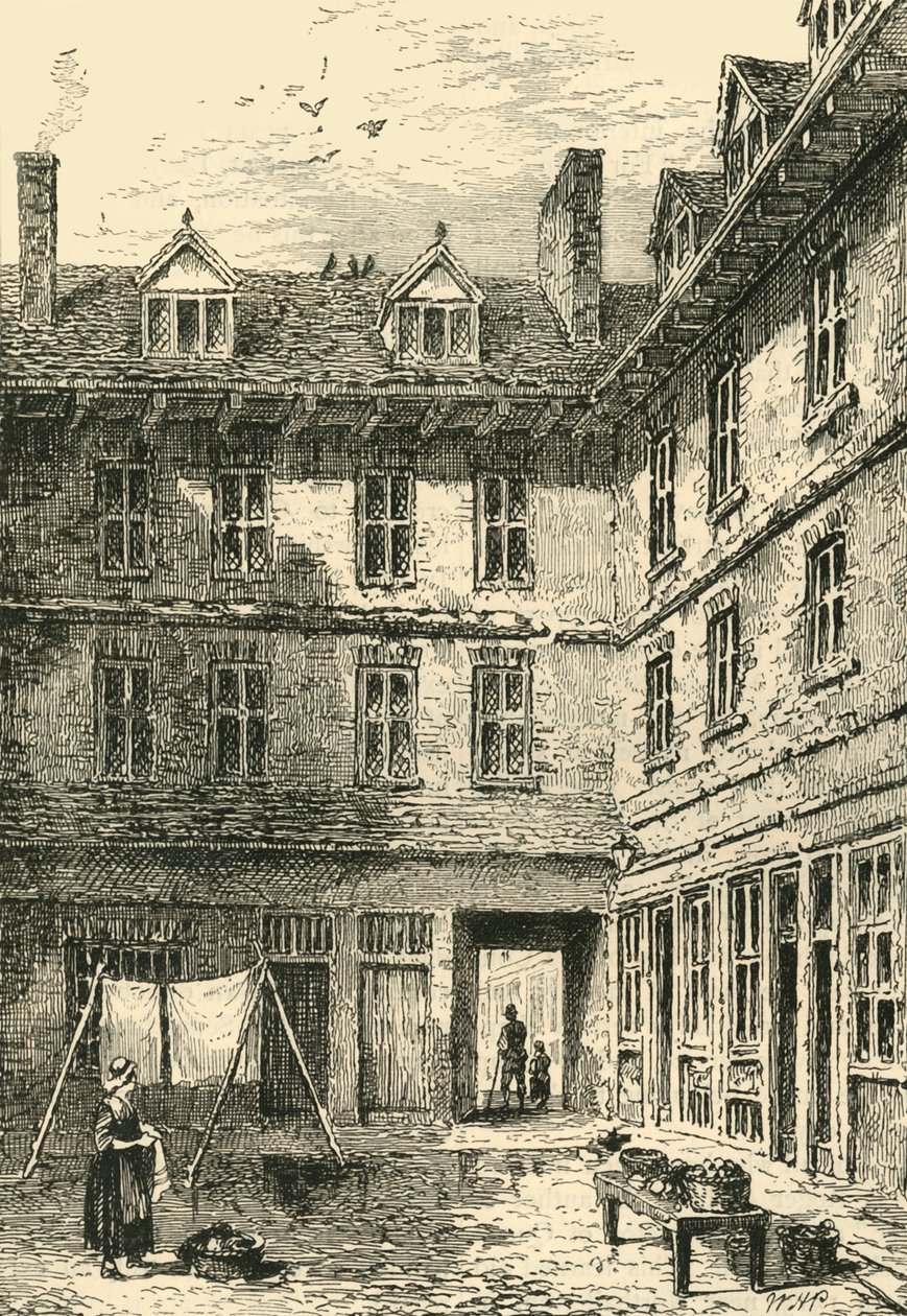 Goldsmiths House, Green Arbor Court, cerca de 1800, c1872. de Unbekannt